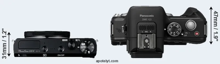 Compare G9X versus G3 top