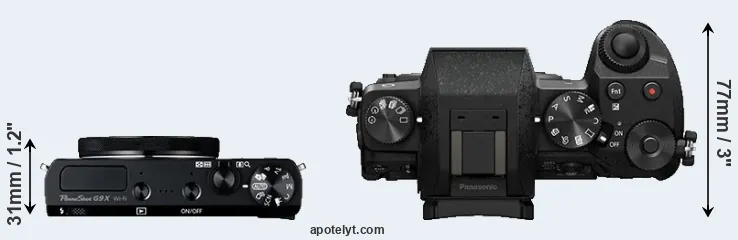 Compare G9X versus G7 top
