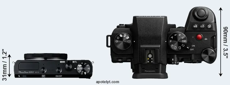 Compare G9X versus G9 II top
