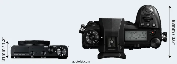 Compare G9X versus G9 top