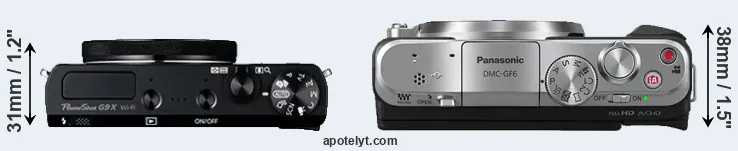 Compare G9X versus GF6 top
