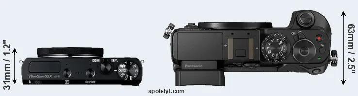 Compare G9X versus GX8 top