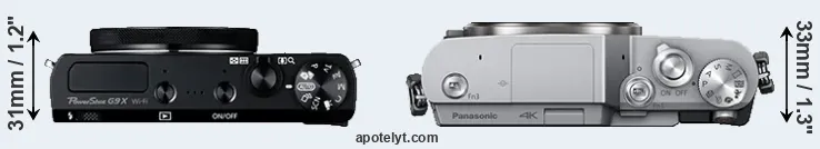 Compare G9X versus GX800 top