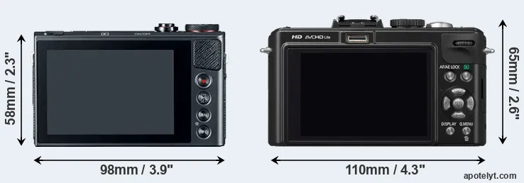 Comparison G9X or LX5 rear