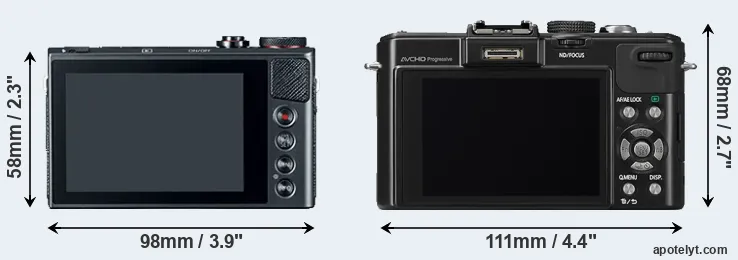 Comparison G9X or LX7 rear