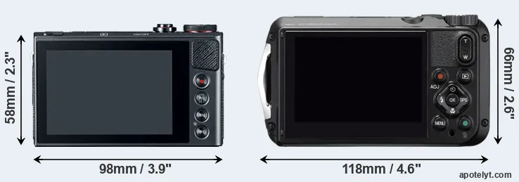 Comparison G9X or WG-6 rear