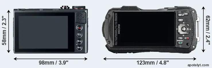 Comparison G9X or WG-60 rear