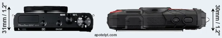 Compare G9X versus WG-60 top
