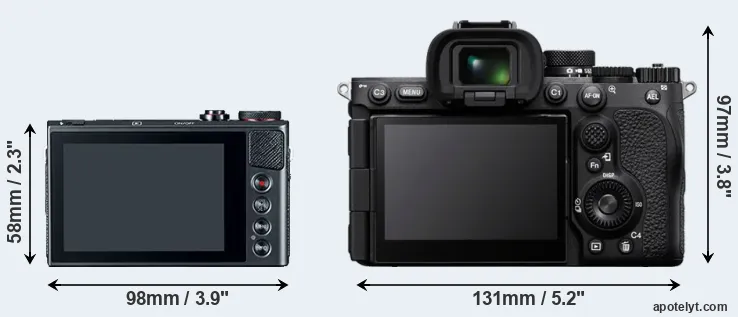 Comparison G9X or A7R V rear