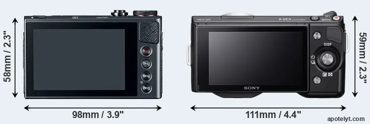Comparison G9X or NEX-5N rear