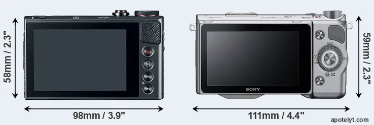 Comparison G9X or NEX-5T rear
