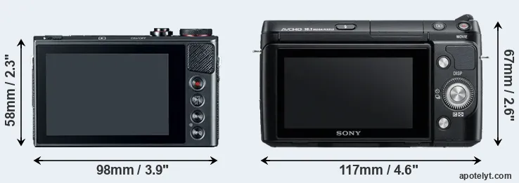 Comparison G9X or NEX-F3 rear