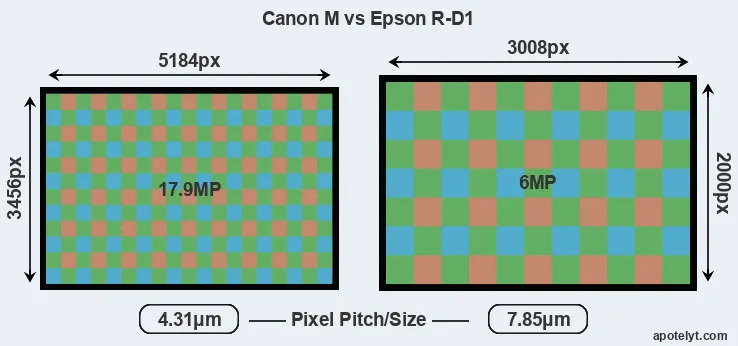 Canon M versus R-D1 MP
