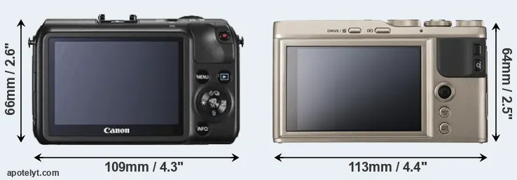 Comparison Canon M or XF10 rear
