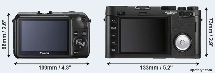 Comparison Canon M or X Vario rear