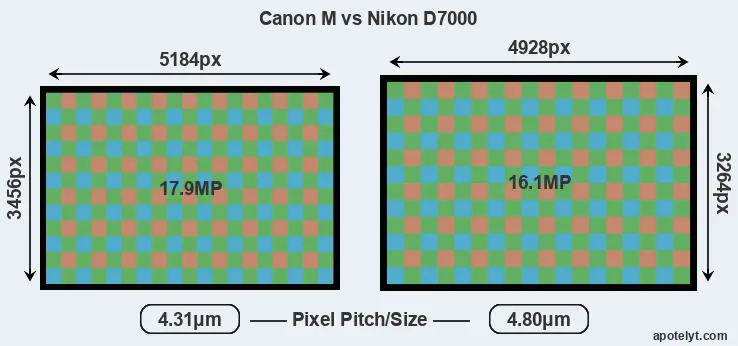 Canon M versus D7000 MP