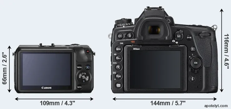 Comparison Canon M or D780 rear