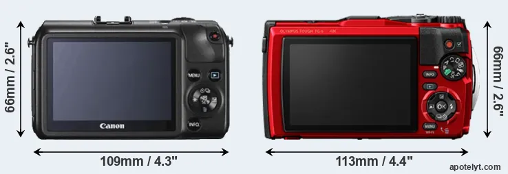 Comparison Canon M or TG-6 rear