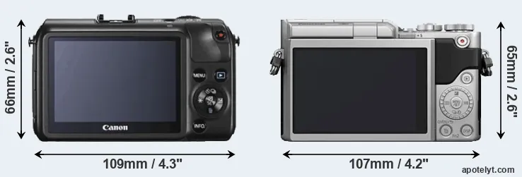 Comparison Canon M or GX800 rear
