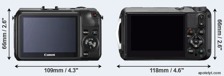 Comparison Canon M or WG-6 rear