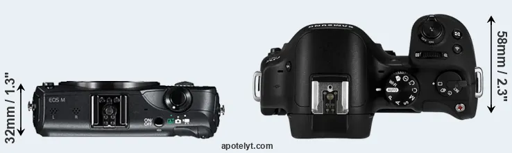 Compare Canon M versus NX30 top