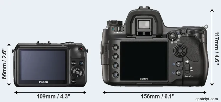 Comparison Canon M or A900 rear