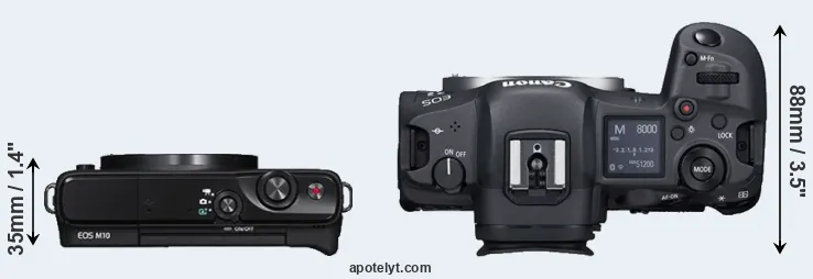 Compare M10 versus R5 top