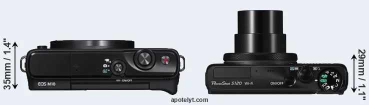 Compare M10 versus S120 top