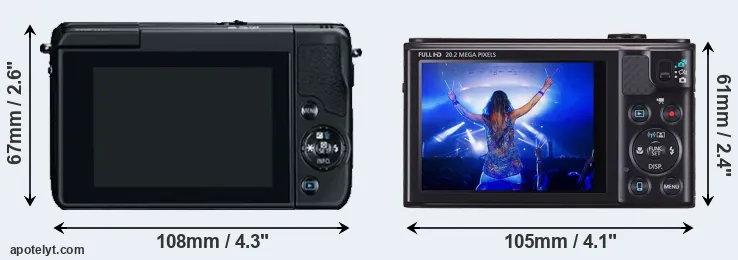 Comparison M10 or SX610 rear