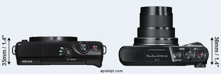 Compare M10 versus SX720 top