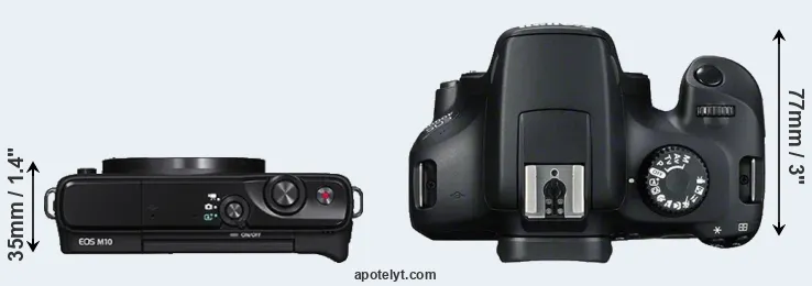 Compare M10 versus T100 top
