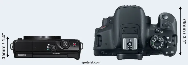 Compare M10 versus T5i top