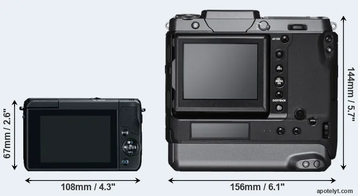 Comparison M10 or GFX 100 rear