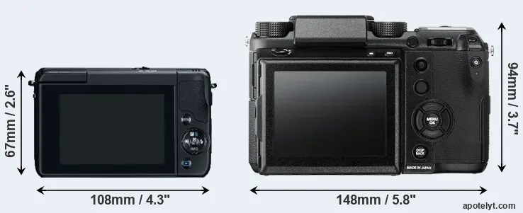 Comparison M10 or GFX 50S rear
