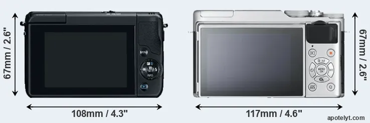 Comparison M10 or X-A10 rear