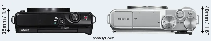 Compare M10 versus X-A10 top