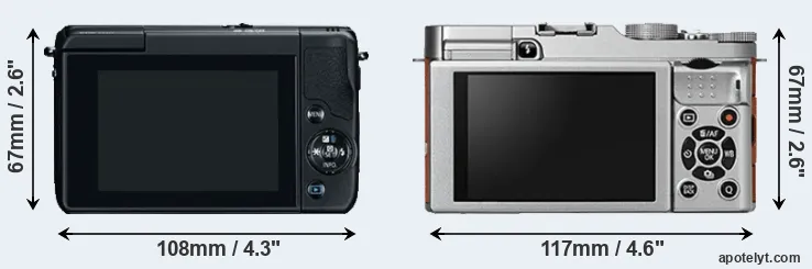 Comparison M10 or X-A2 rear