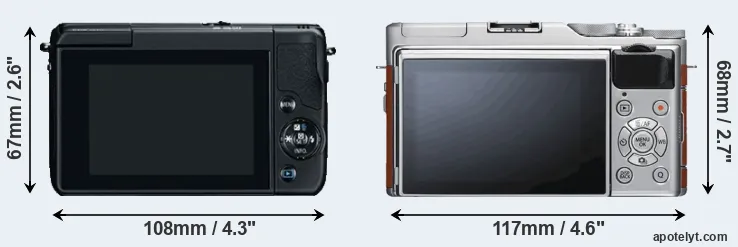 Comparison M10 or X-A5 rear