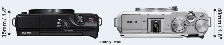 Compare M10 versus X-A5 top