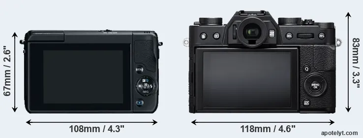 Comparison M10 or X-T20 rear