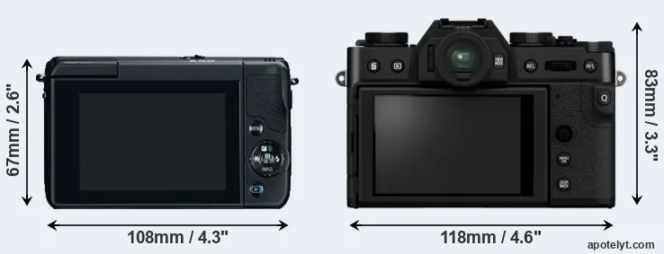 Comparison M10 or X-T30 II rear
