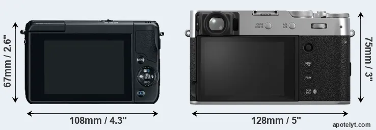 Comparison M10 or X100VI rear