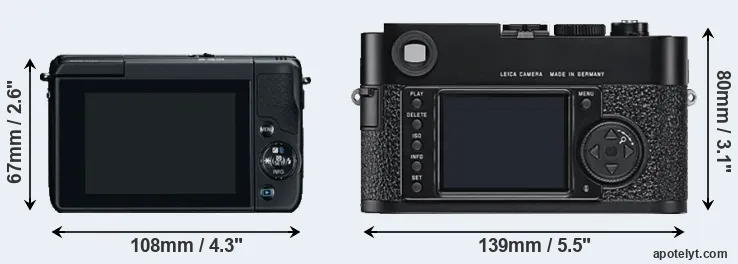 Comparison M10 or M9 rear