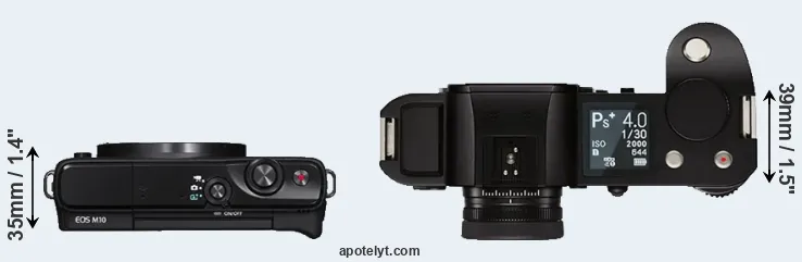 Compare M10 versus Leica SL top