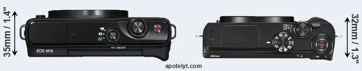 Compare M10 versus J5 top