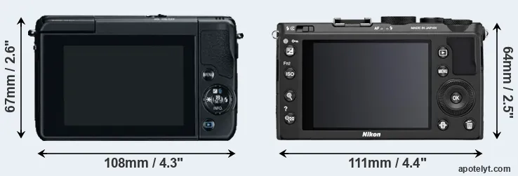 Comparison M10 or Coolpix A rear