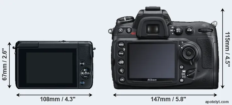 Comparison M10 or D300S rear