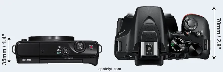 Compare M10 versus D3500 top