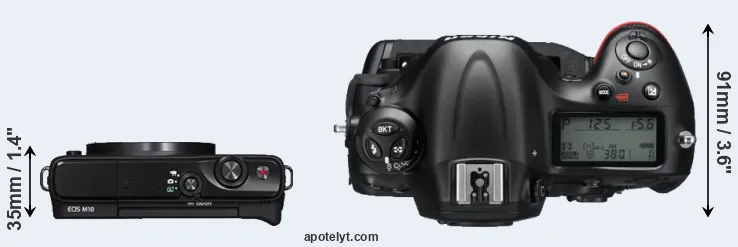 Compare M10 versus D4 top