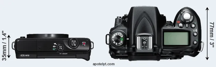 Compare M10 versus D90 top